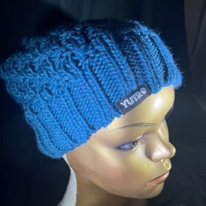 European made cable knit slouch beanie hat New